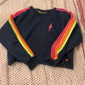 Aviator Nation Sweatshirt With 5 stripes and Lighting Bolt